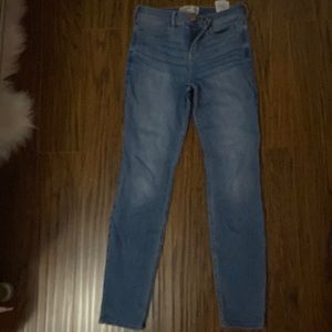 Girls Mid Rise Light Blue Jeans from Abercrombie Kids